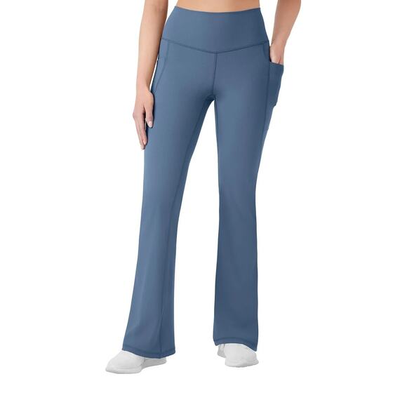 Member’s Mark Womens Blue Flare Yoga Pants Size L Pockets UPF 50 Stretch Blue - Picture 1 of 7